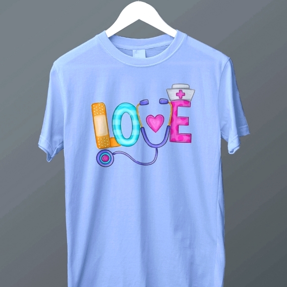 Light Blue Love Nurse Tee - Picture 2 of 2